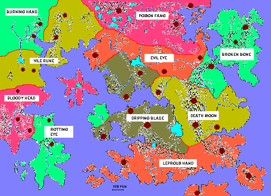 Boundaries of the Orc Tribes on Trishore