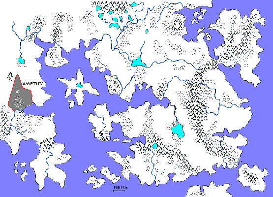 Location of Vayethia in SE Trishore